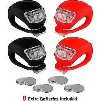 Bicycle Light - Front And Rear Silicone Led Bike Light Set