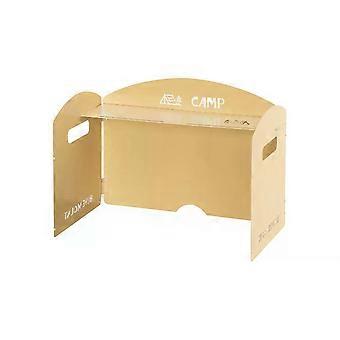 Foldable Camping Gas Stove Windshield with Storage Layer Cooking Burner Wind Deflector UltraLight Portable for Cooking