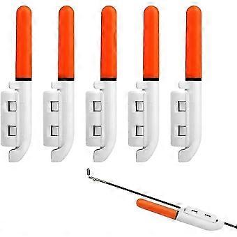 5stk fiskeri glød pinde, fiskestang led lys, led nat fiskeri strejke alarm glødepind bid alarm, stangspids glødepind rør tackle