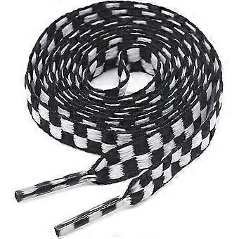 Personalized Rainbow Plaids Stripe Pattern Flat Casual Shoelaces String Plaid Shoe Laces-100cm