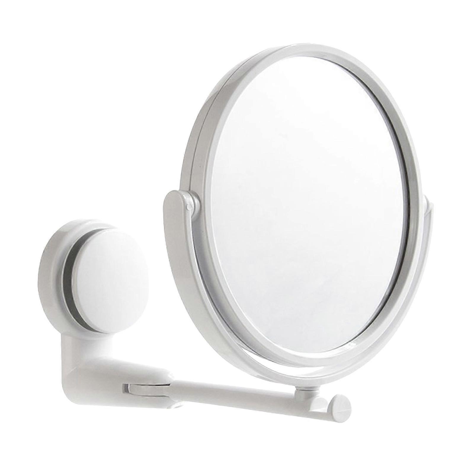 Creative Suction Cup Makeup Mirror Simple Style Wall  Mounted Mirror for Bathroom