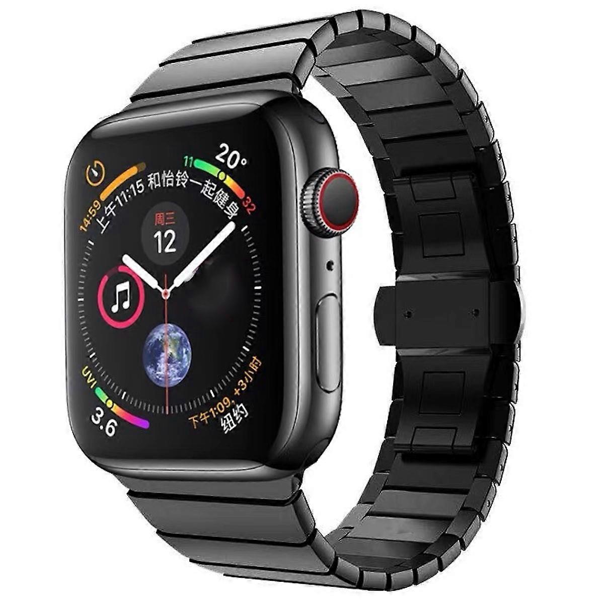 For Apple Watch Series 10 42mm / 9 8 7 41 / 6 SE 5 4 40 / 3 2 1 38mm Style Steel Black Replacement Band Smartwatch New