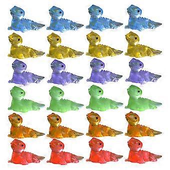 30 pezzi di decorazioni luminose in miniatura in resina, vivaci piccole lucertole in resina, ornamenti luminosi artigianali