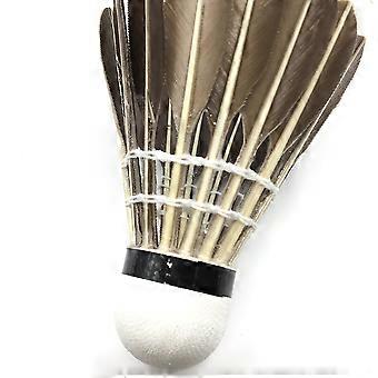 12pcs Advanced Feather Federbälle mit großer Stabilität und Haltbarkeit Indoor-Sport-Outdoor-Höhentraining Badminton-Federbälle (Schwarz)