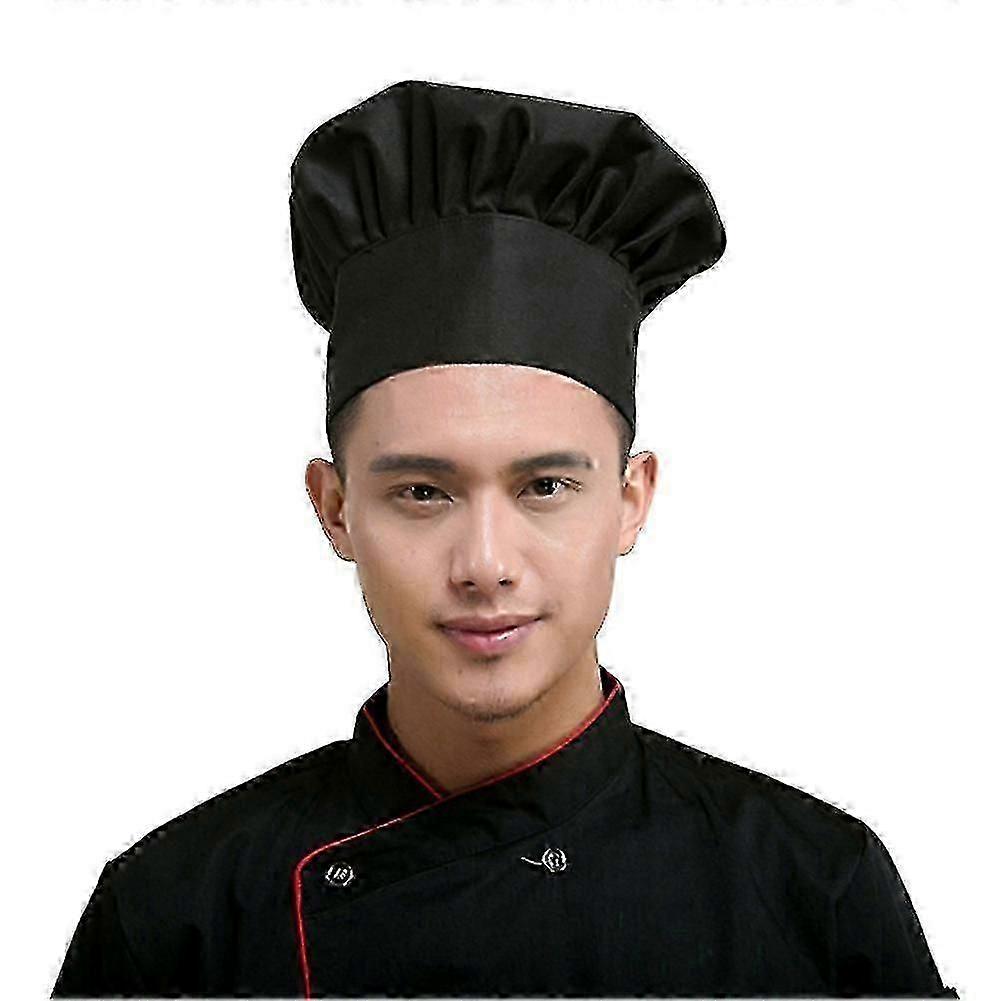 Professional Stretchy Adjustable Men Cap Kitchen Cook Baker Catering Chef Hat