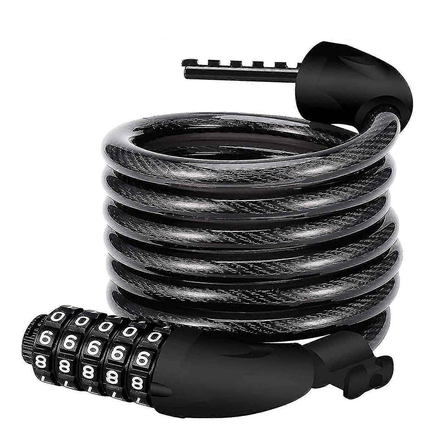 Bicycle Lock 120 Cm/12 Mm With 5-digit Numeric Code Combination