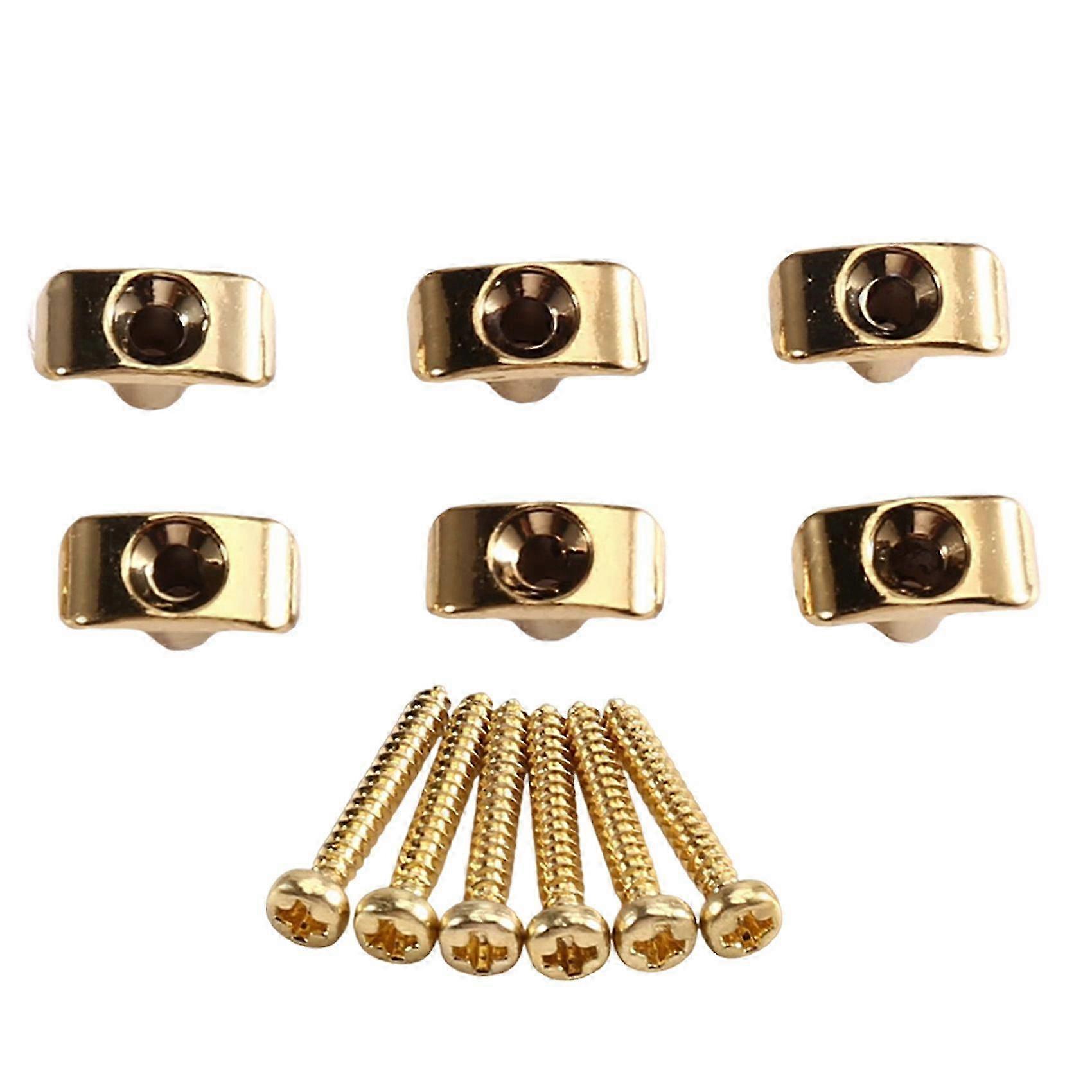 Guitar Roller String Retainers(Set of 6) String Guide, Strings Trees Replacement Part compatible with Electric Guitars