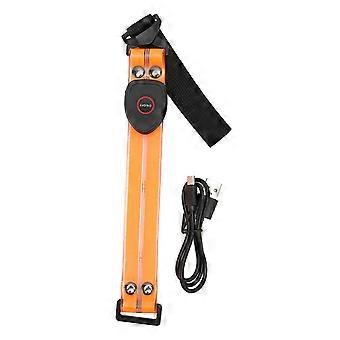 Brazalete LED impermeable, recargable, con luz nocturna de seguridad para caminar al aire libre y correr, color naranja