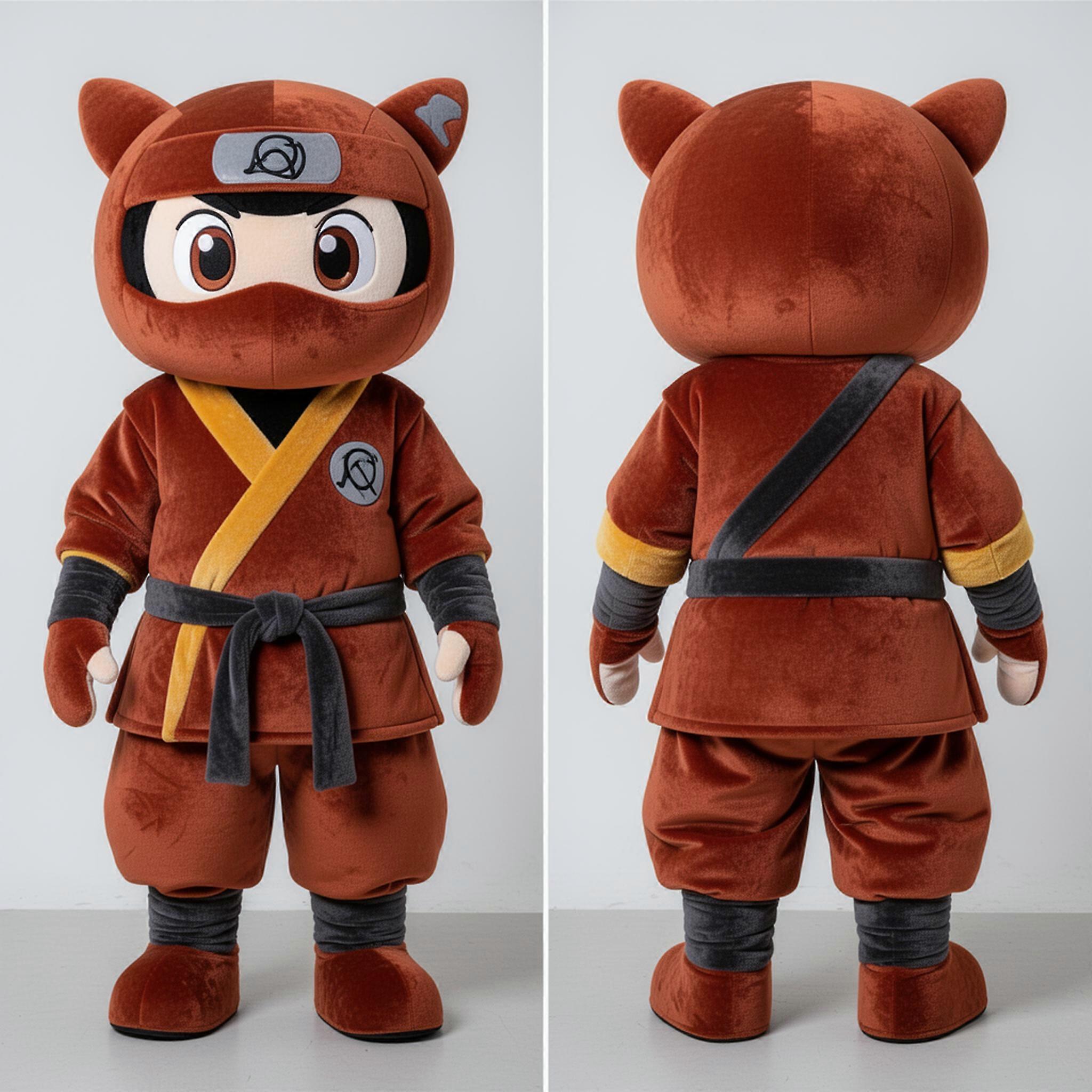 MASTICOT Rust Orange Expressive Ninja Mascot