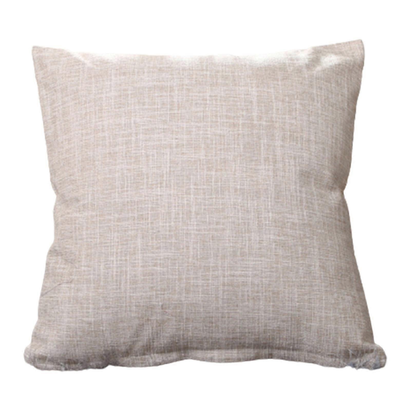 Linen Throw Pillow Cover Solid Plain Color Square / Rectangular Pillowcase for Couch Sofa Bed Car