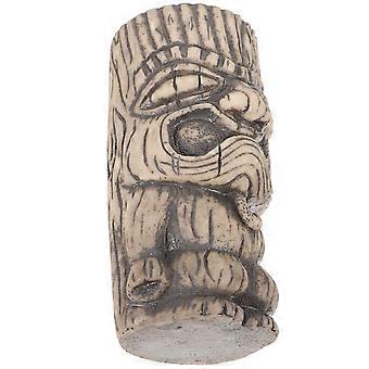 Aquarium Moai Statue for Fish Tank Decor Resin Landscaping Figure