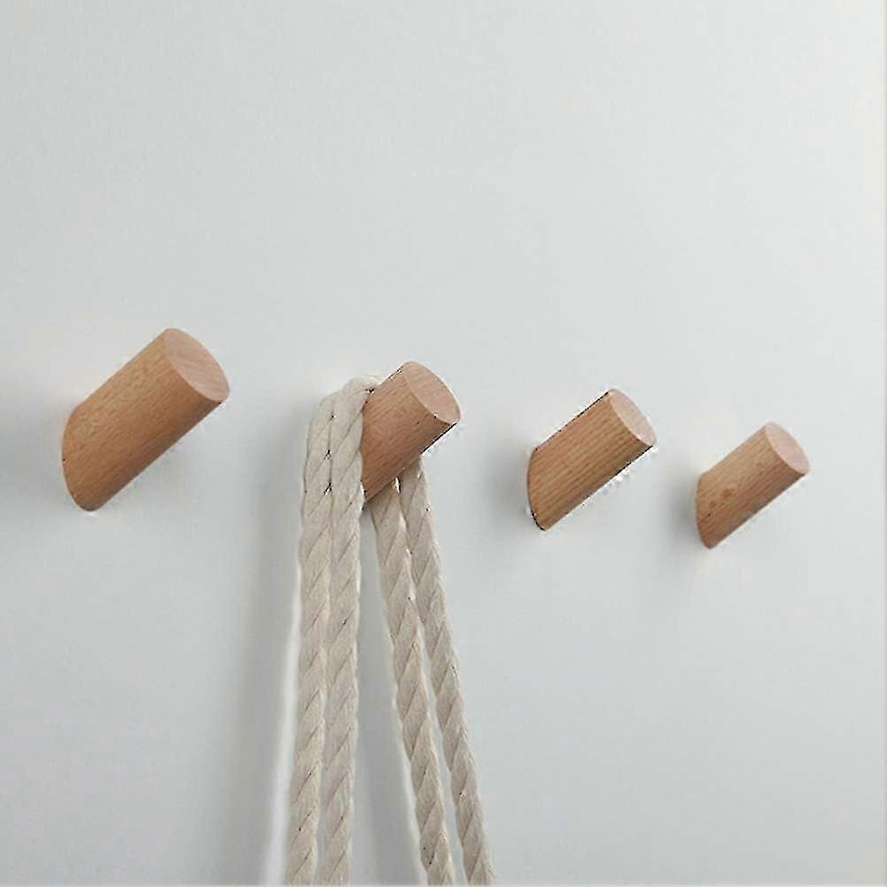 Solid Wood Wall Hooks Set