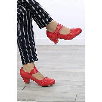 Mid Block Heel Mary Jane Comfort Work Court Shoes