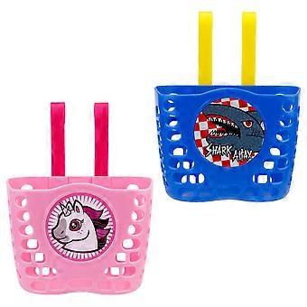 Kids Bike Basket Plastic Front Basket for Bike Storage 2Pcs Detachable