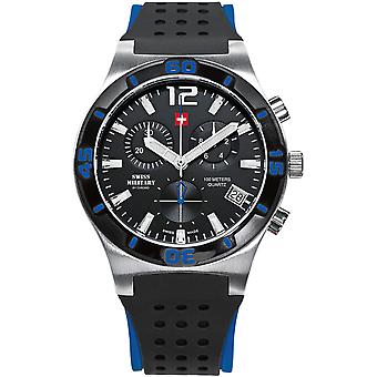 Swiss Military Swiss Quartz Analog Man Watch with SM34015.08 Rubber Bracelet