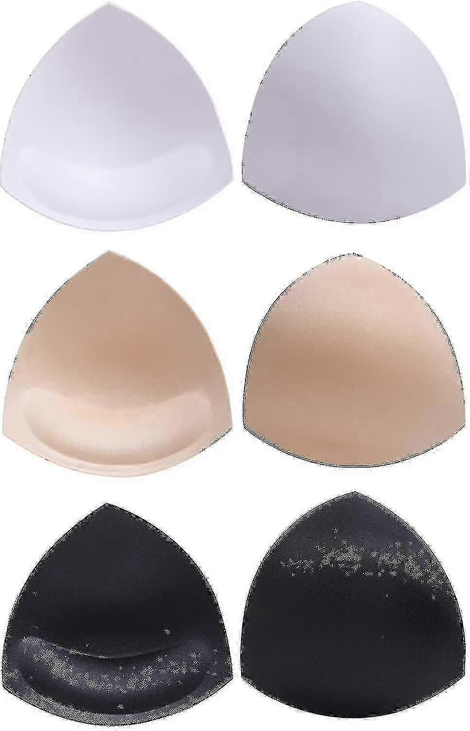3 Pairs Bra Pads Bikini Pad Bra Inserts Push-up Pad, Triangle Shape