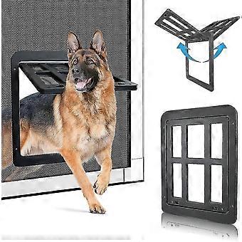 Dog Flap with Magnets for Fly Screen Pet Flap 4 Switches for Cats Dogs
