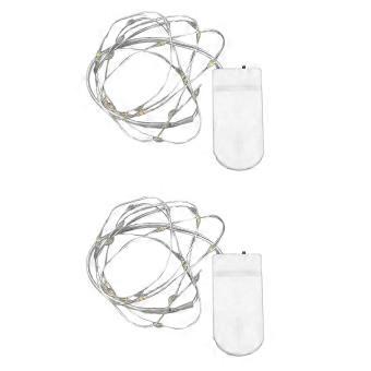 2x 1/12 Miniatuur LED-lichtsnoeren voor poppenhuis, kerstboomversiering voor poppenhuis, feestelijke kerstaccessoires en decoratie