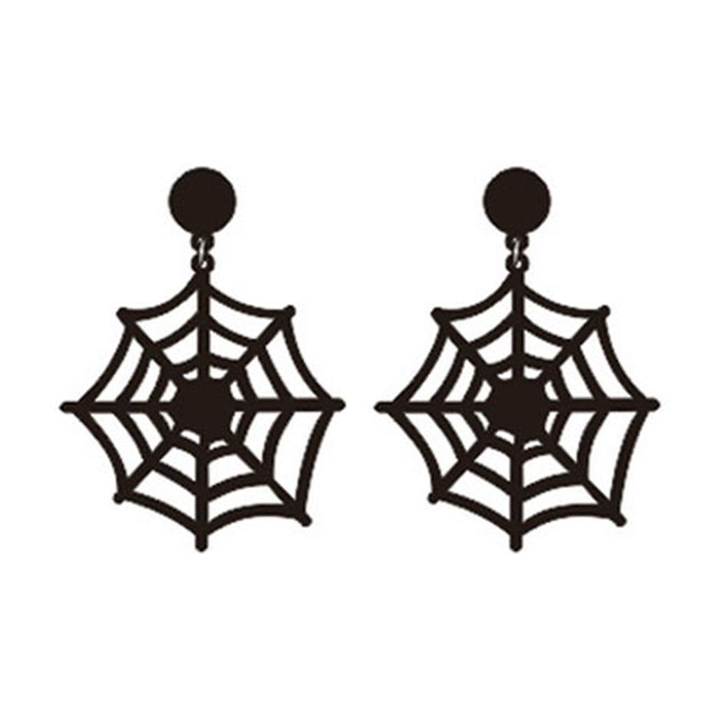 Halloween Round Bat Drop Boucles d’oreilles pour femmes Personnalité Scary Ghost Earrings