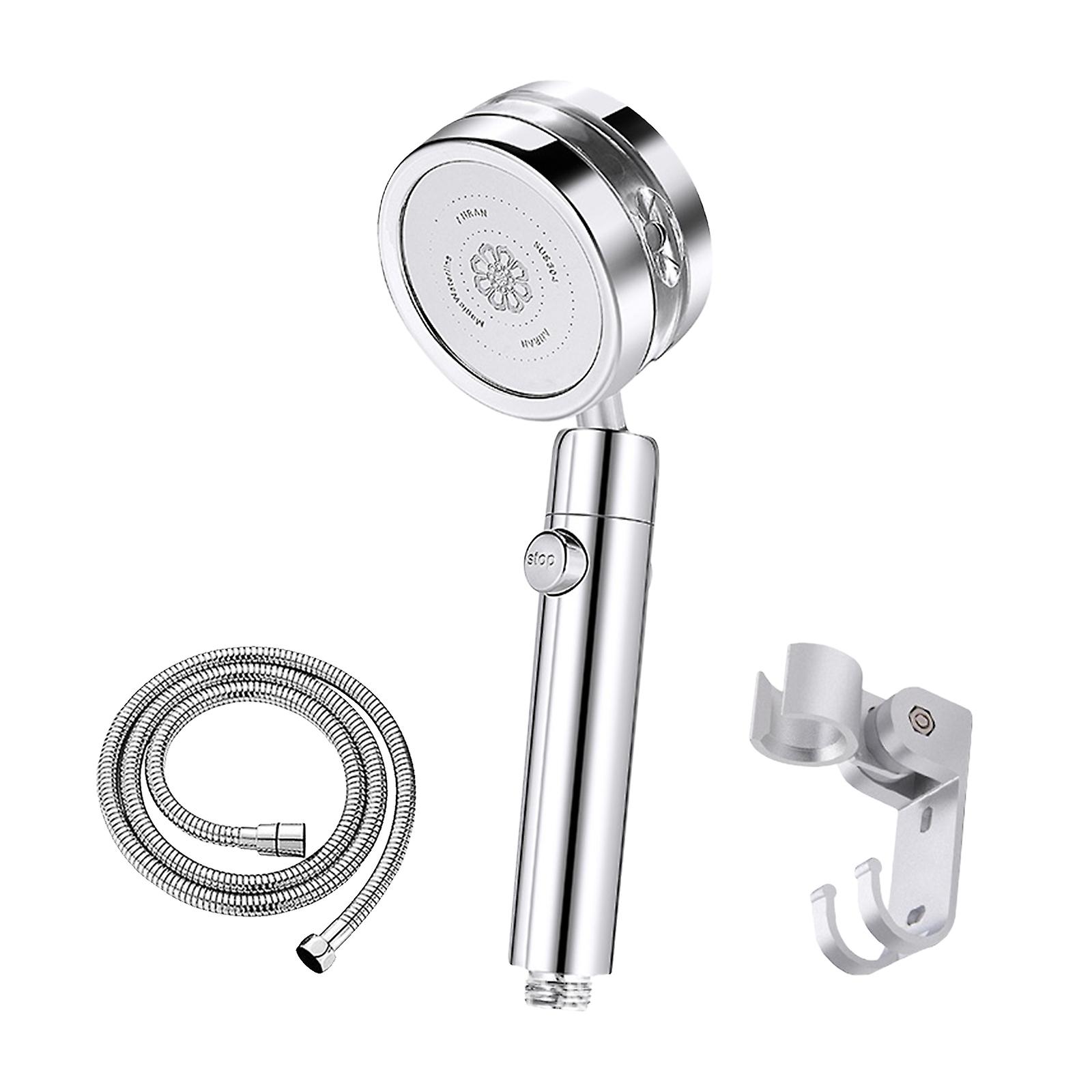 High Pressure Handheld Shower Head With 1.5m Hose Bracket Turbo Fan