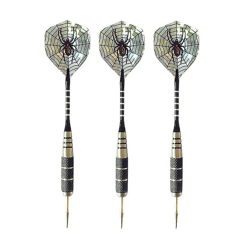 3pcs 22g Professional Darts Pin-type Darts Spider Pattern Dart Tail Wings Needle Tipped Darts Aluminum Rod Flights Darts (spider)