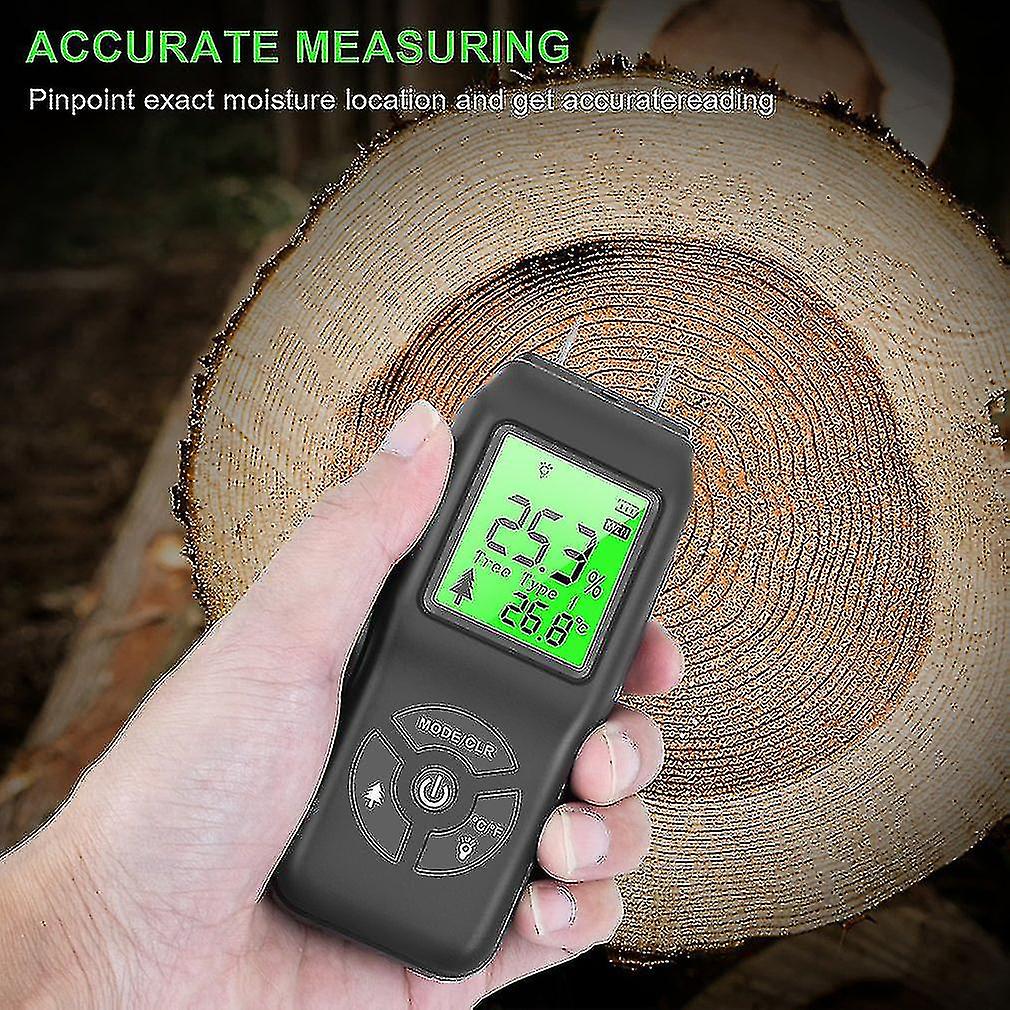 Digital Moisture Meter Water Leak Detector Moisture Tester Backlit Lcd Display With ble And Visual Moisture Content Alerts