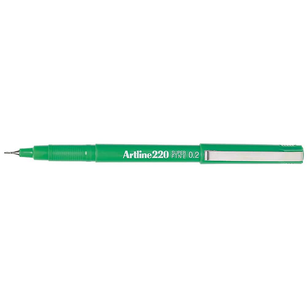 Artline Super Fine Point Green Marker 0.2mm Instant Drying Water Based Ink
