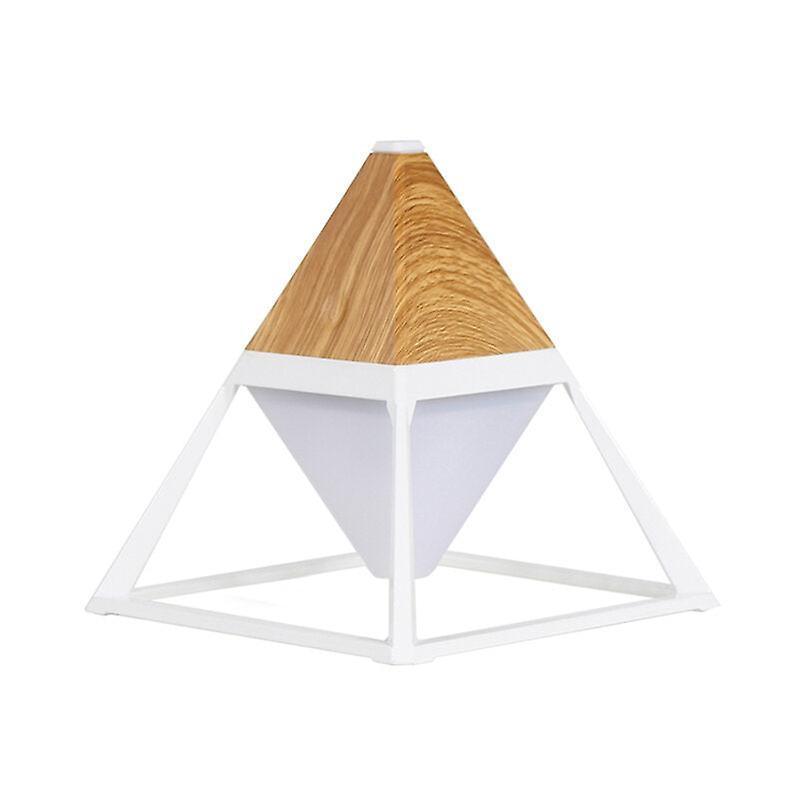 Pyramid Shape Led Night Light With Usb Charging, 2200mah Battery, Diffuser Wall Lamp
