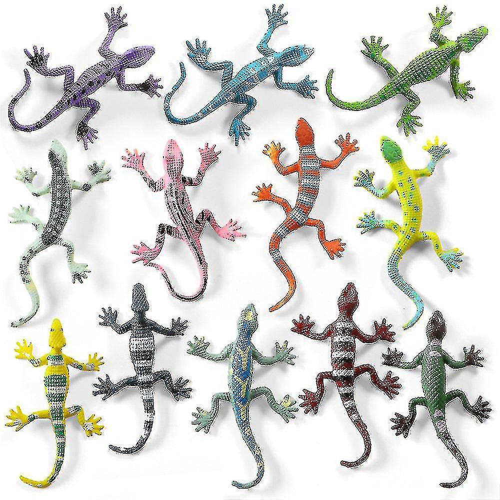 Lizard Models 12-pack Mini Realistic For Kids, Educational Reptile Figurines