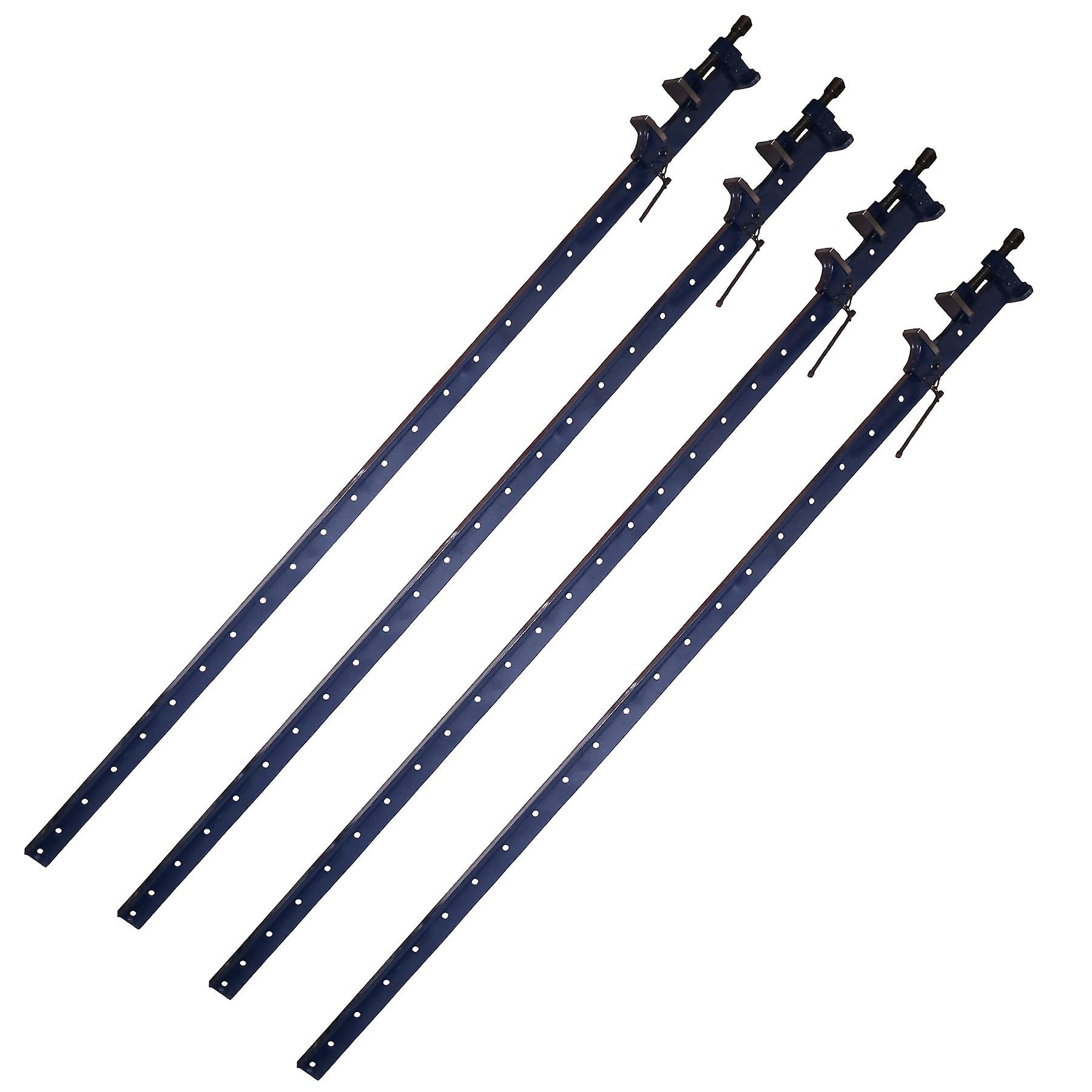 72” (1800mm) Cast Iron T-Bar Sash Clamp Grip Work Holder Vice Slide Cramp 4pc