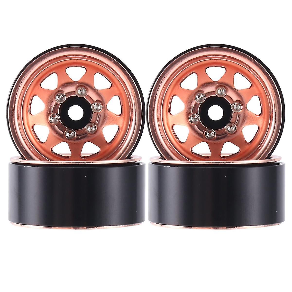 1 In Beadlock Wheel Rim Negative Offset 3.78mm Hub For 1/18 1/24 Rc Crawler Car Axial Scx24 Ax24 Tr