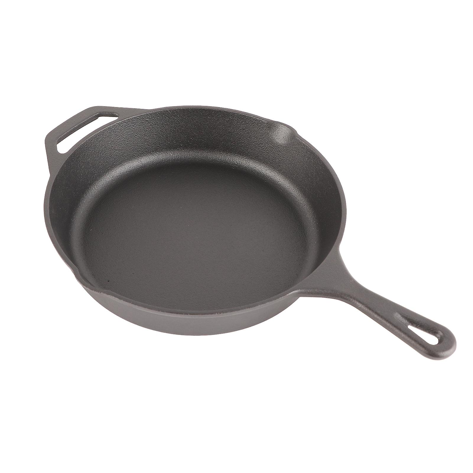 Black Cast Iron Frying Pan, Cookware for Gas/Induction Stovetop