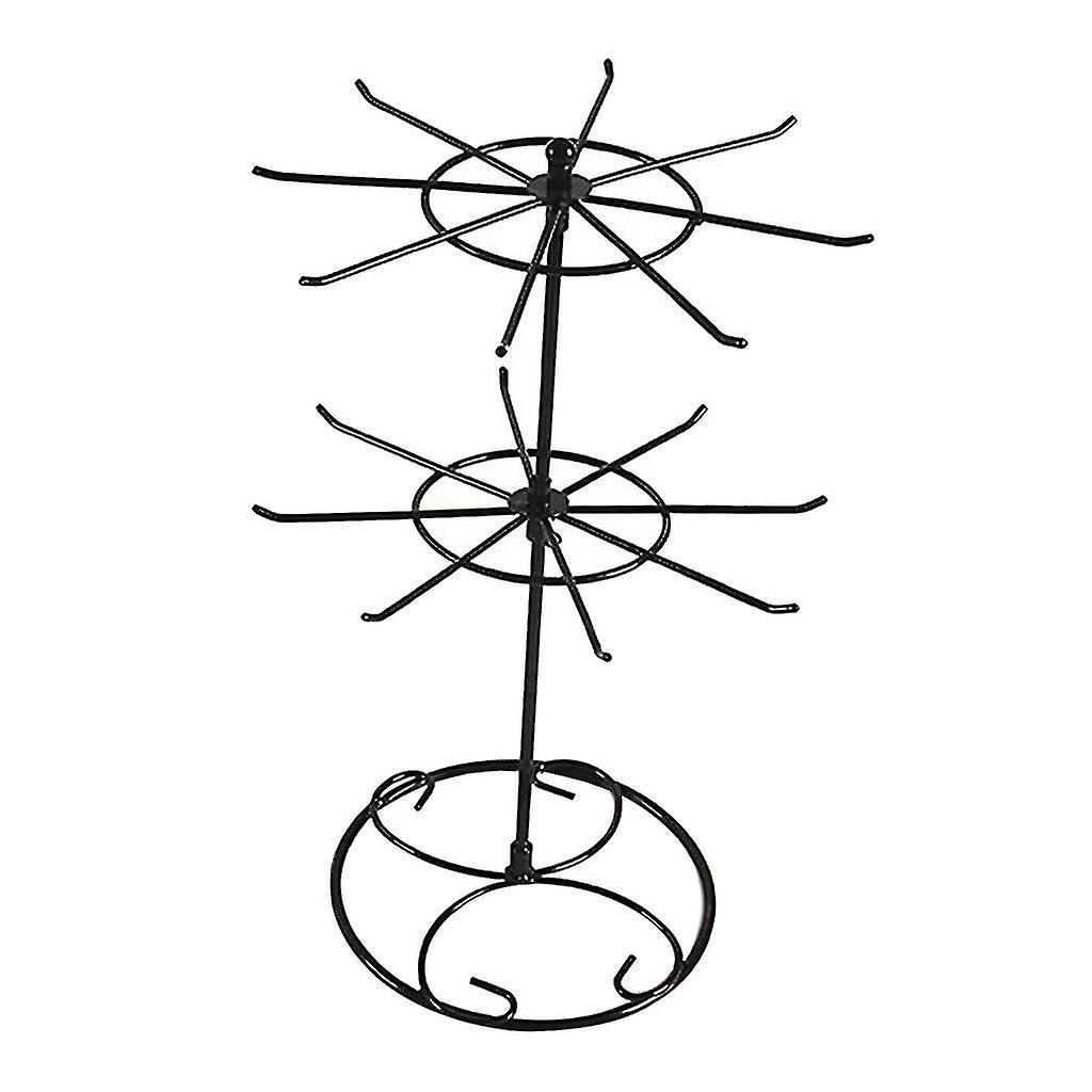Fer rotatif 2 niveaux Revolving Stand Rack Bijoux Keyring Toy Display Hanger