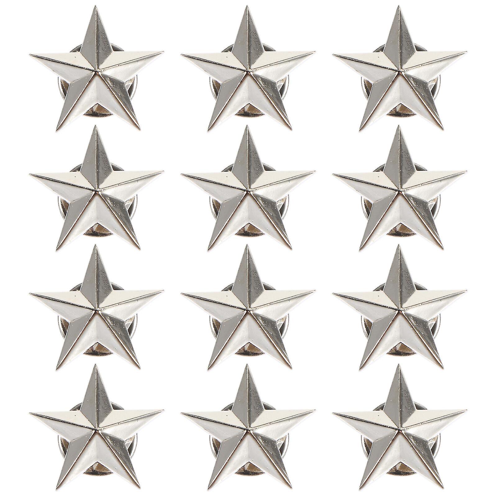 12db Star Shape jelvények lapel csapok star rating jelvények party jelmez dekorációk