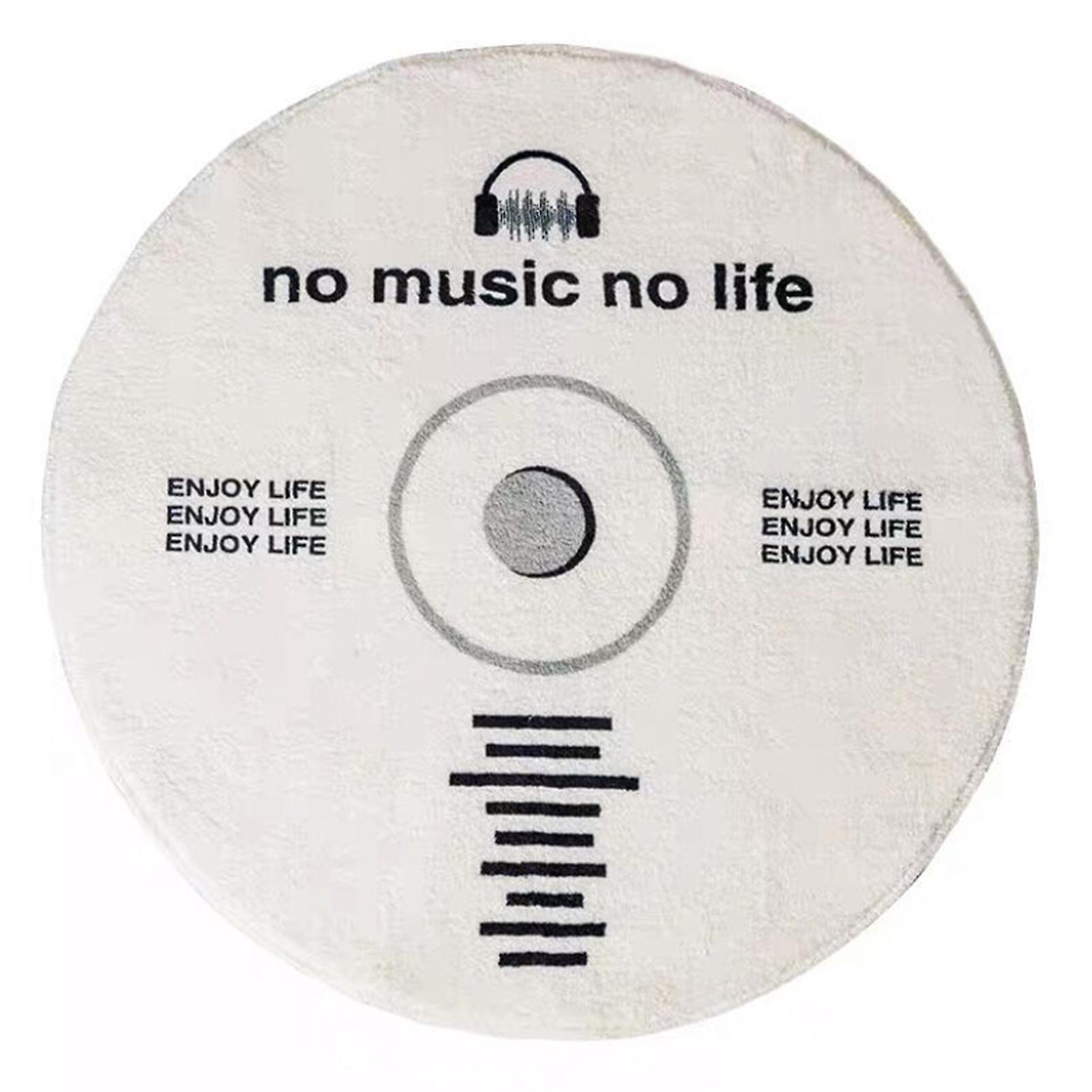 Water Absorbent Bathroom Mat 60x60cm Thick Soft Anti Slip Imitation Cashmere Retro CD Disk Design Home Floor Rug Type 2