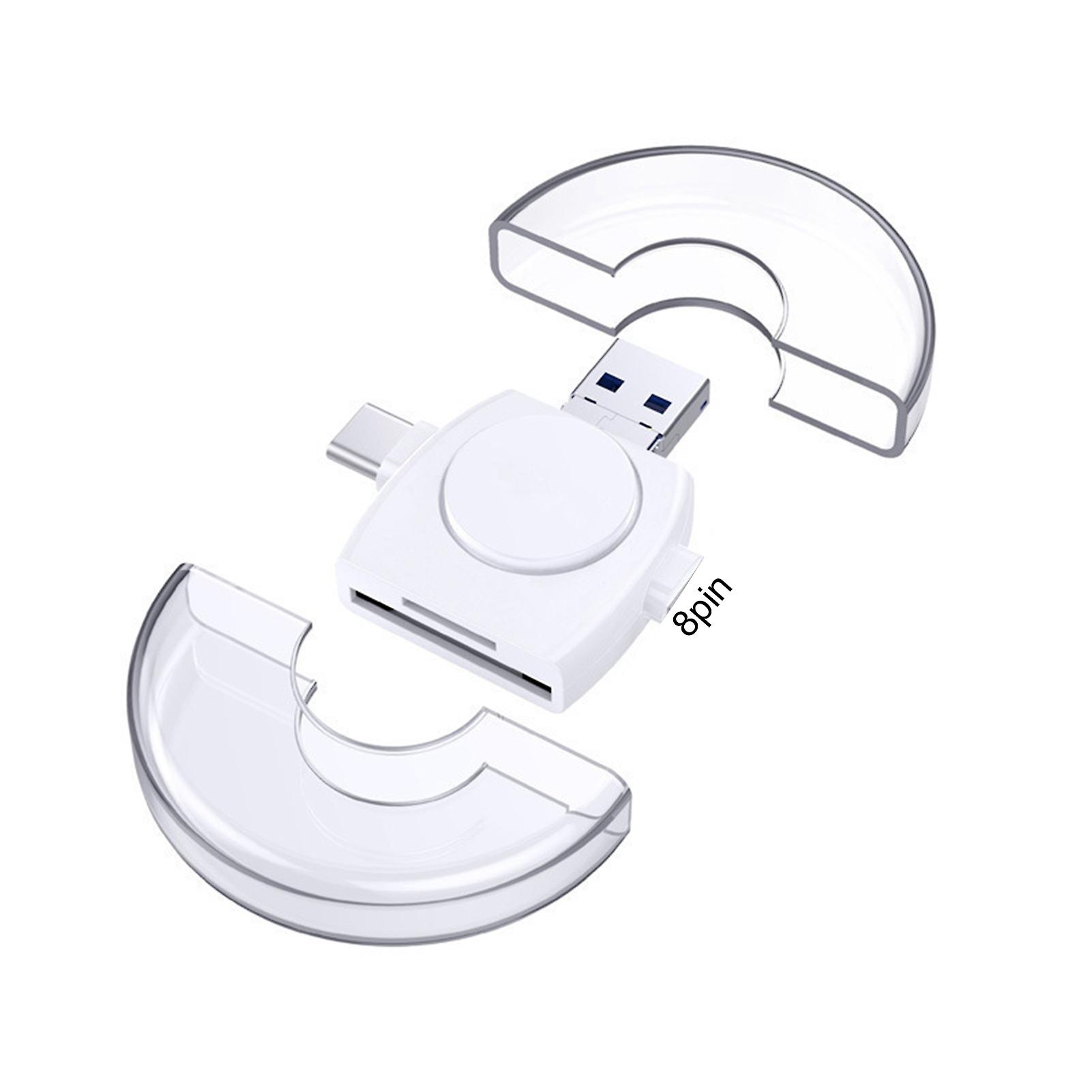 Card Reader 4-in-1 OTG Function Mini USB/Micro USB/8 Pin/Type-C TF/Memory Card Reader for Android