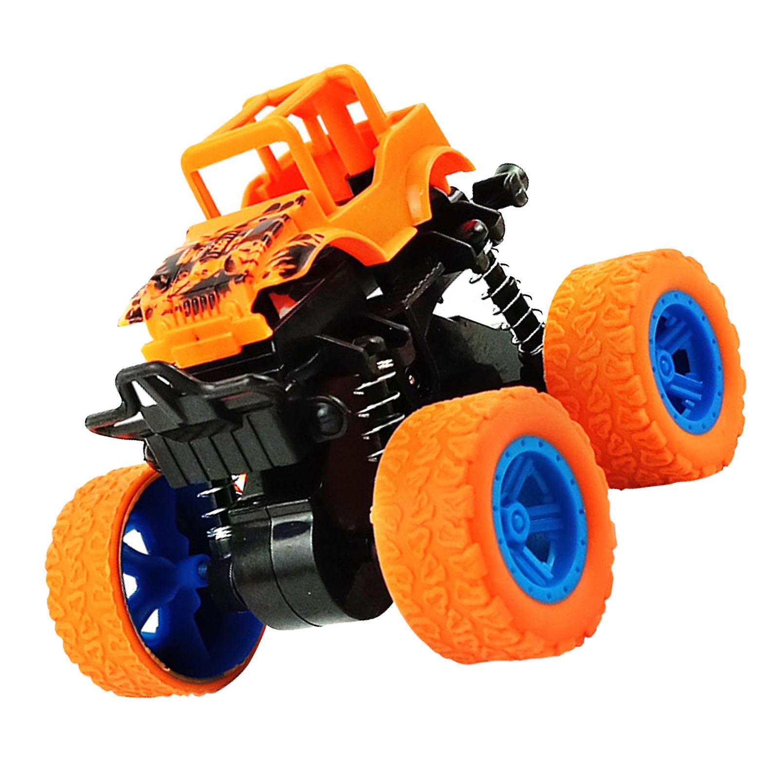 لعبة سيارة على الطرق الوعرة مزدوجة القصور الذاتي محاكاة اهتزاز على الطرق الوعرة نموذج السيارة للأطفال أطفال برتقالي 