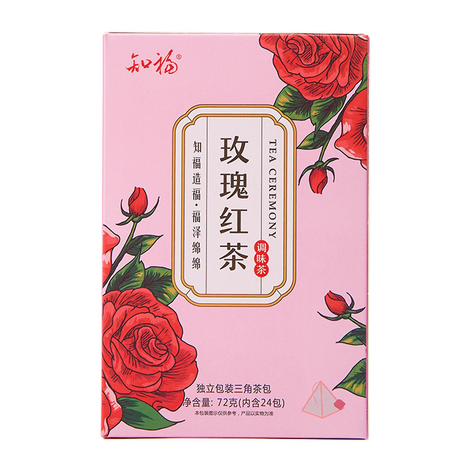 Rose Black Tea Bag Triangular Packaging Low Temperature Roasting Aromatic Fragrant Flower Flavored Tea