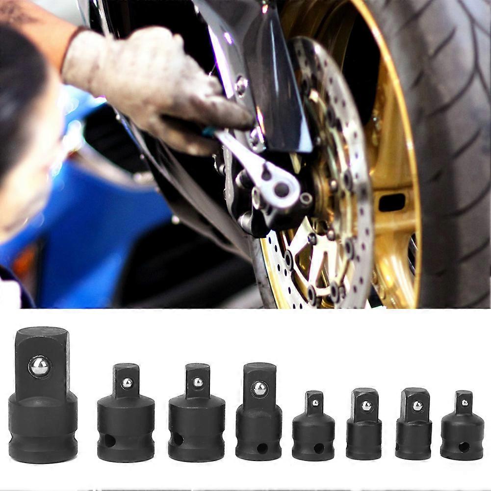 8pcs Black CRV Impact Socket Reducer Adapter Converter Set