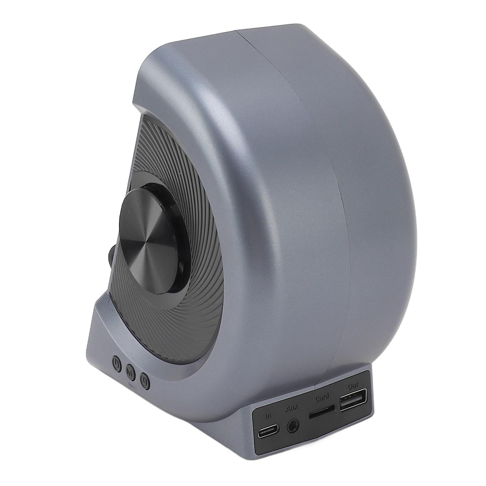 3 in 1 Bluetooth Speaker PC ABS Alarm Clock with Wireless Charging for Bedside 10W Blue 