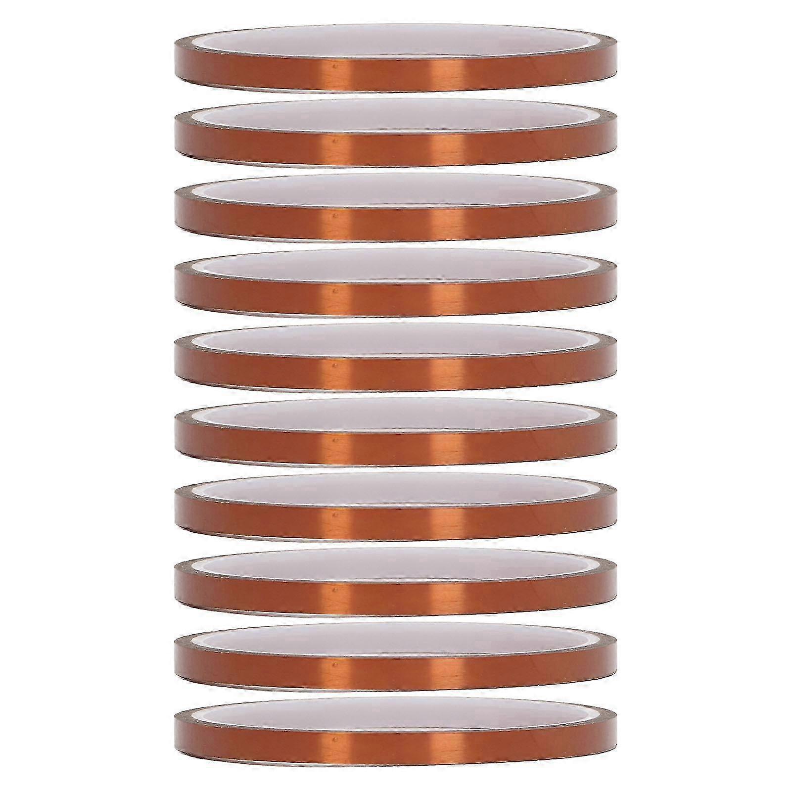 10PCS High Temperature Tape Dark Brown Insulated Adhesive Polyimide Film Tape for Transformer 5mm