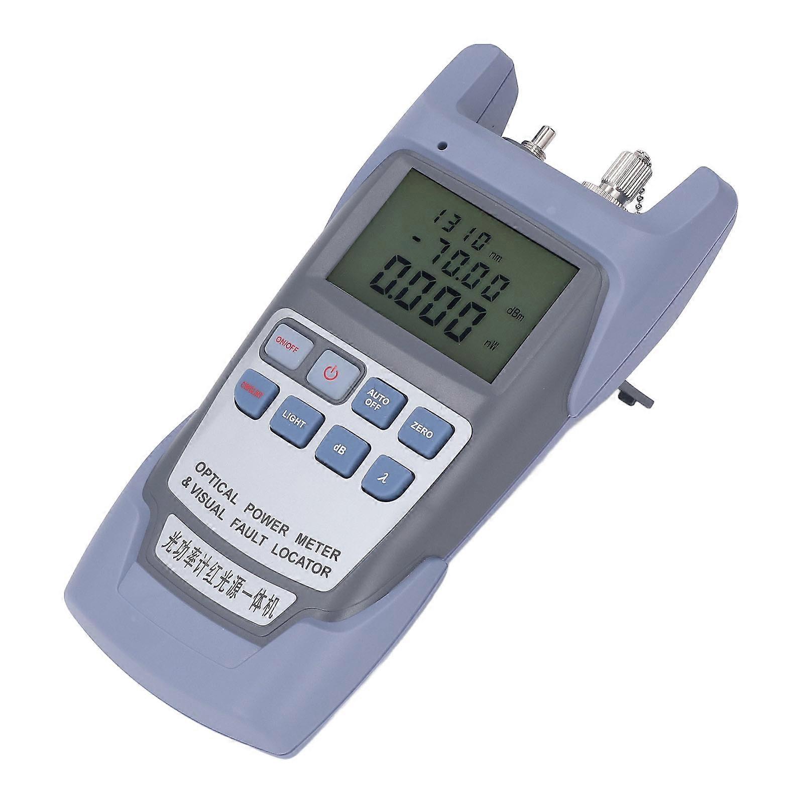 Optical Power Meter 650nm 7 Wavelength High Accuracy Fiber Optic Cable Light Tester for Fault Detection 10MW