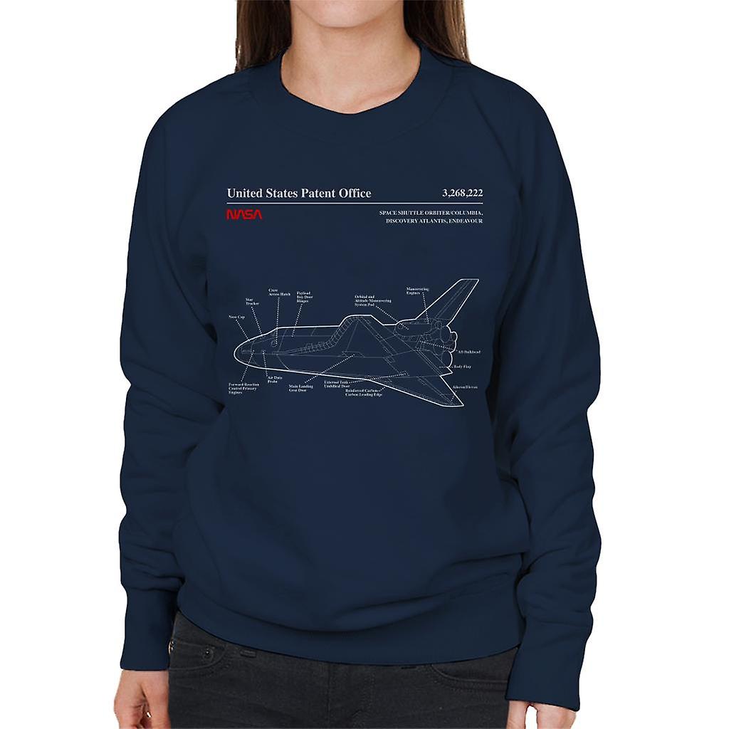 NASA Space Shuttle Orbiter Blueprint Women's Sweatshirt