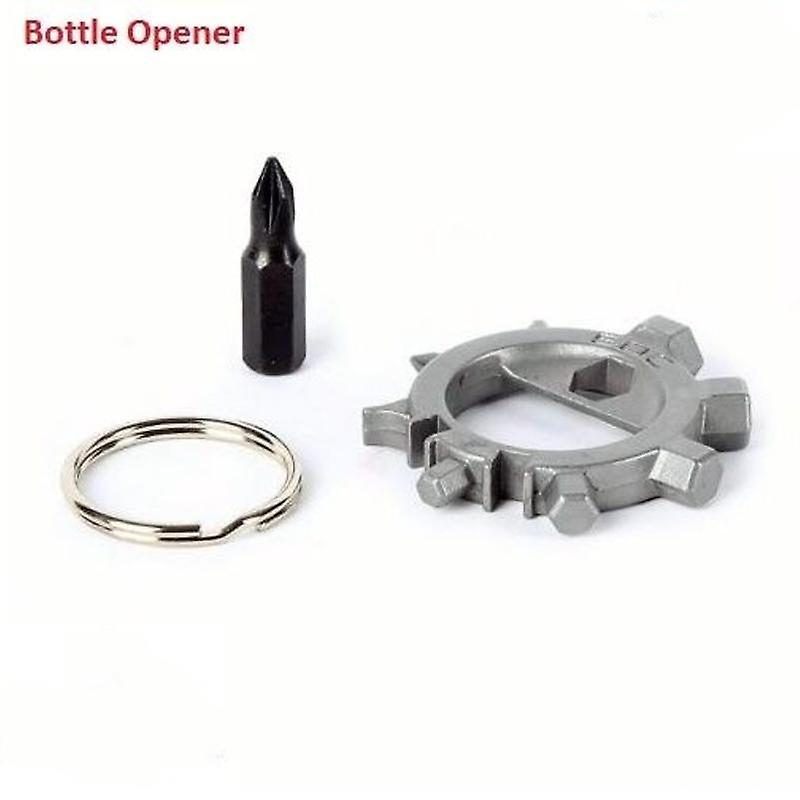 11-in-1 Multi-Function Steel EDC Tool Screwdriver Key Ring Bottle Opener