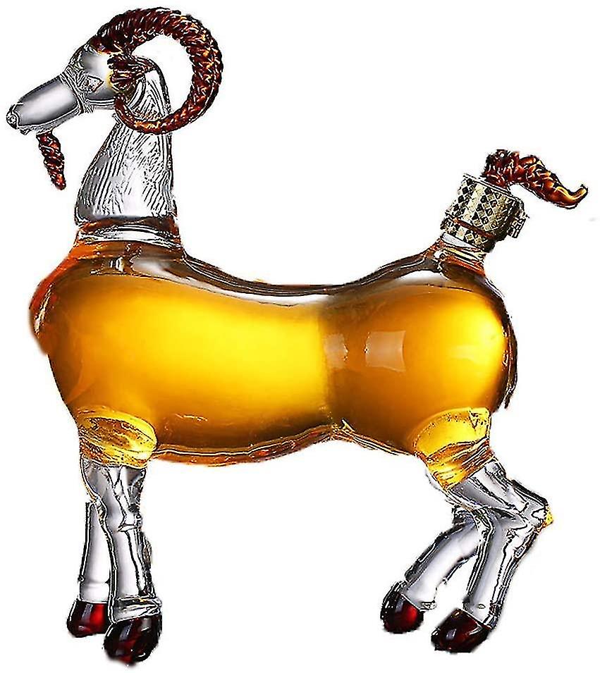 1000Ml Cute Animal Sheep Shaped Design Home Lead Free Whiskey Decanter For Liquor Scotch Bourbon