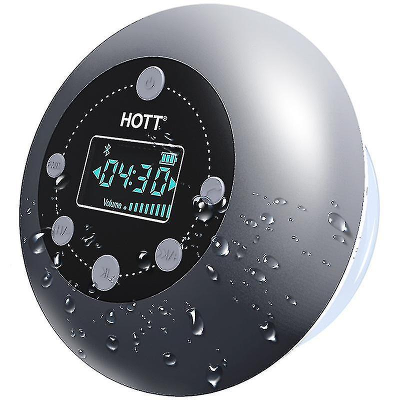 Bluetooth waterproof speaker FM radio hands-free call super long playback clock display