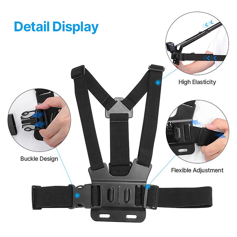 Chest Strap + Head Strap 2-in-1 Phone Mount Camera Stabilisation Kit