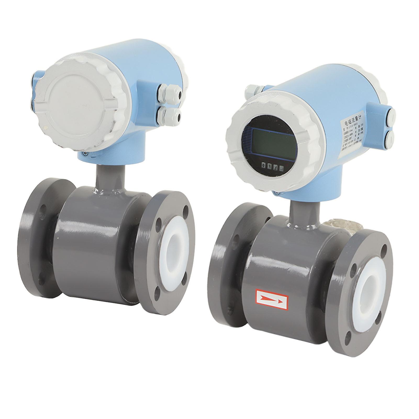Electromagnetic Flowmeter 50mm Nominal Diameter IP65 High Accuracy Sewage Liquid Electromagnetic Flow Sensor 220V