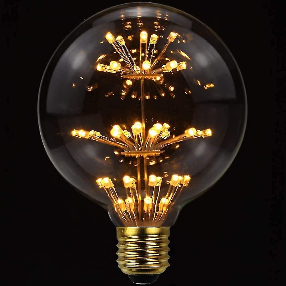 3w retro starry sky light bulb, LED firework light bulb, E27 base retro Edison dimmable LED light bu