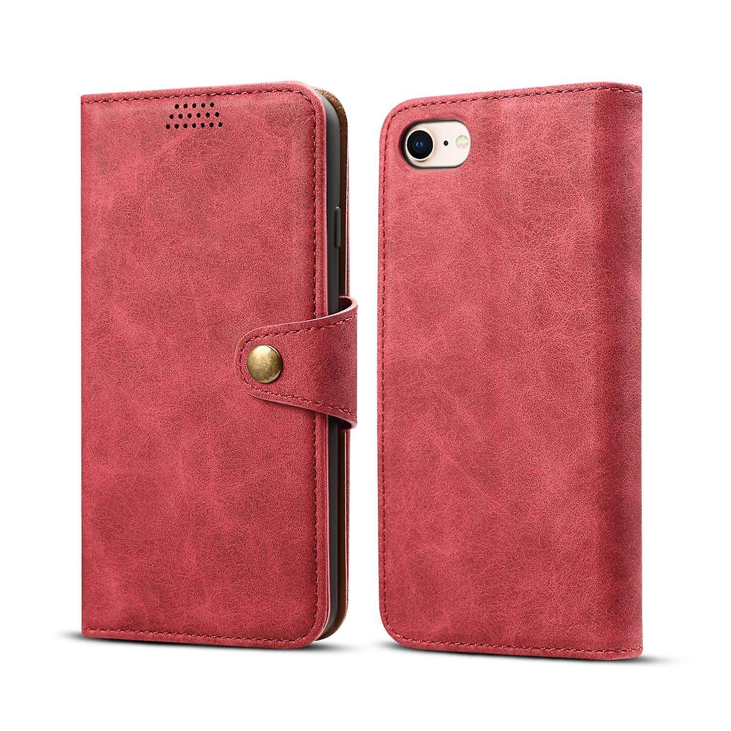 Wallet Leather Case Card Slot For Iphone Iphone7/8 Red No2765